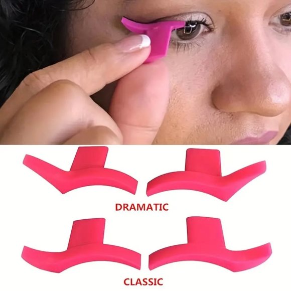 1 Pair Silicone Wing Eyeliner Stamp Eyeshadow Stencil Models Wing Style EyeLiner - Picture 2 of 10